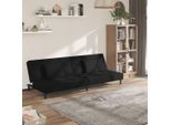 Bei Cloris Divano Letto A 2 Posti Con 2 Cuscini In Velluto Nero - Divani Classici New8676189 1Pacco