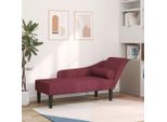 2025 Cloris Chaise Longue Con Cuscini In Tessuto Rosso Vino - Recamieren Sale7182329 1Parcel
