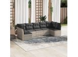 Design Nuovo Set Di Mobili Da Giardino Set Di Mobili Da Balcone Set Di Divani Da Giardino 7 Pezzi Con Cuscini Grigio Chiaro Poly Rattan - GartenmöBelgarnituren MöBel2025 CHY8723970 3Parcel