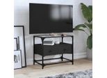 Mobile Tv Semplice Con Piano In Vetro Nero 60X35X51 Cm Materiale A Base Di Legno - Mobili Tv DE1430053 1Pacco