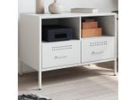 Maison Exclusive - Mobile Tv Bianco 68X39X50,5 Cm Acciaio
