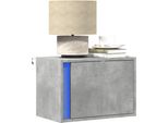 2025 Cloris Comodini A Parete Con Luci Led 2 Pz. Grigio Cemento - Comodini E Armadietti Vendita2675617 1Pacco