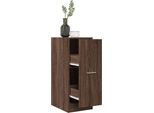 Bei Cloris Vetrinetta Portaoggetti Aspetto Rovere Marrone 30X41X77,5 Cm Materiale Legno - Cassettiere Nuovo6427758 1Pacco