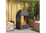 Camino Stabli MöBel Nero 50 X 50 X 100 Cm Acciaio Laminato A Freddo - Cesti E Vassoi Per Caminetti CC7836683 1Pacco