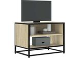 Mobile Tv In Stile Elegante Rovere Sonoma 61X40X46 Cm Materiale A Base Di Legno E Metallo - Mobili Tv Hommie9787928 1Pacco