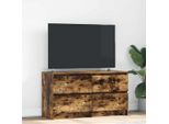 Mobile Tv Di Design In Rovere Fumé 100X35X54 Cm In Legno - Mobili Tv 2025 Nuovo1130434 1Pacco