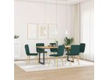 Sedie Da Pranzo In Stile Elegante 6 Pz. Tessuto Verde Scuro - Sedie Da Pranzo Hommie8907623 3Parti