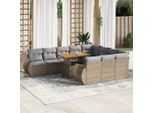 2025 Set Di Mobili Da Giardino Moderni Set Di Mobili Da Balcone Set Di Divani Da Giardino 11 Pezzi Con Cuscini Beige Poly Rattan - Set Di Mobili Da Giardino,Design 9551041 6Parcel