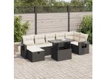 Set Di Mobili Da Giardino In Stile Elegante Set Di Mobili Da Balcone Set Di Divani Da Giardino 8 Pezzi Con Cuscini Nero Poly Rattan - Set Di Mobili Da Giardino Hommie3483582 5Parcel