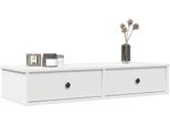 Maison Exclusive - Mensola A Muro Con Cassetti Bianco 100X37,5X19 Cm Materiale Ligneo