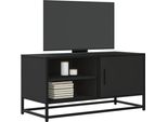 Mobile Tv Semplice Nero 80X34,5X40 Cm In Legno E Metallo - Mobili Tv DE9205676 1Pacco