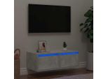 Maison Exclusive - Mobile Tv Con Luci Led Grigio Cemento 75X35,5X25 Cm