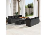 Bei Cloris Set Di Mobili Da Giardino Set Di Mobili Da Balcone Set Di Divani Da Giardino 11 Pezzi Nero Poly Rattan - Set Di Mobili Da Giardino New6030559 4Parcel