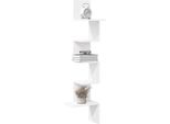 Best MöBel Scaffale Angolare A Muro Bianco 32X32X127,5 Cm Materiale A Base Di Legno - Scaffali A Muro CL4574991 1Pacco