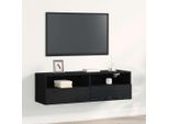 Maison Exclusive - Mobile Tv Nero Effetto Rovere 100 X 30 X 30 Cm