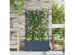 Fioriera Da Giardino Durevole Con Traliccio 2 Pezzi Grigio 80 X 40 X 143 Cm Pp - Letti Octo6297879 1Pacco