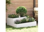 Maison Exclusive - Vaso Da Giardino Bianco 100 X 100 X 50 Cm Acciaio Laminato A Freddo