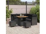 2025 Cloris Set Di Mobili Da Giardino Set Di Mobili Da Balcone Set Di Divani Da Giardino 8 Pezzi Nero Poly Rattan - Set Di Mobili Da Giardino Sale6145501 5Parcel