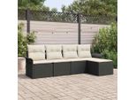 Set Di Mobili Da Giardino Di Design Set Di Mobili Da Balcone Set Di Divani Da Giardino Con Cuscini 5 Pezzi Nero Poly Rattan - Set Di Mobili Da Giardino 2025 New4792335 4Parcel