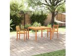 Set Di Mobili Da Giardino In Stile Elegante Set Di Mobili Da Balcone Set Da Pranzo Da Giardino 3 Pezzi Marrone Acacia Legno Massiccio - Set Di Mobili Da Giardino Hommie7512790 2Parcel
