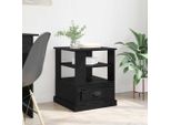 Maison Exclusive - Comodino Nero Effetto Rovere 50 X 50 X 60 Cm Materiale Ligneo