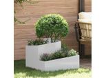 Pratica Fioriera Da Giardino Argento 60 X 60 X 50 Cm Acciaio Zincato - Aiuole ,Mobili Di Design 6016101 1Pacco