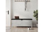 Scatola Portaoggetti In Stile Elegante Con Cuscino Grigio Cemento 105X40X45 Cm - Scatola Portaoggetti Hommie8527222 1Pacco