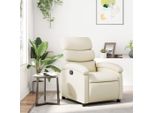 Poltrona Reclinabile In Stile Elegante In Ecopelle Crema - Sedia Tv E Reclinabile Hommie3654470 1Pz
