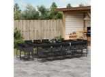 Bei Cloris Set Di Mobili Da Giardino Set Di Mobili Da Balcone 15 Pezzi Set Da Pranzo Da Giardino Con Cuscini Nero Poly Rattan - Set Di Mobili Da Giardino Nuovo7518683 6Parcel