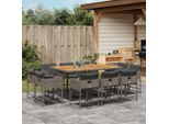 2025 Cloris Set Di Mobili Da Giardino Set Di Mobili Da Balcone Set Da Pranzo Da Giardino 11 Pezzi Con Cuscini Grey Poly Rattan - Set Di Mobili Da Giardino Sale6810106 4Parcel