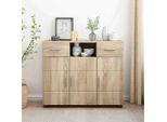 2025 Vetrina Moderna Credenza Rovere Sonoma 88,5 X 30,5 X 73 Cm Materiale A Base Di Legno - Cassettiere,Design 3108554 1Pacco