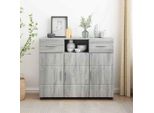 Credenza Vetrina Semplice Con Anta Grigio Sonoma 88,5 X 30,5 X 73 Cm Materiale A Base Di Legno - Cassettiere DE9325768 1Pacco