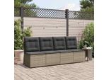 Set Di Mobili Da Giardino Stabli Set Di Mobili Da Balcone Set Di Divani Da Giardino Con Cuscini Grey Poly Rattan - Set Di Mobili Da Giardino CC9879490 2Parcel