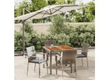 Set Di Mobili Da Giardino Semplice Set Di Mobili Da Balcone Set Da Pranzo Da Giardino 5 Pezzi Con Cuscini Grey Poly Rattan - Set Di Mobili Da Giardino DE9491741 2Parcel