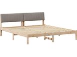 Vidaxl Struttura Letto Marrone E Tortora 180 X 200 Cm In Legno Di Pino Massiccio