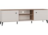 Porta Tv Point 2D Beige Cashmere Porta Tv Castello In Rovere 2 Ante