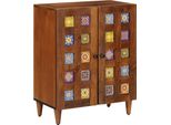 Syfax™ Credenza Noce 60 X 33 X 75 Cm Legno Di Mango Massello
