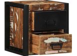 Syfax™ Comodino Multicolore 40X35X40 Cm In Legno Massello Recupero