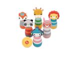 Fisher-Price - Cono Animale In Legno 6 Pezzi + Palla