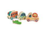 Fisher-Price - Veicoli In Legno 3 Pezzi + Animali Giocattoli In Legno Per Bambini Piccoli