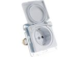 Presa Delphi Con Contatto Di Terra IP40 250V~/ 16A, Con Coperchio, Da Incasso, Bianco