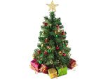 Albero Di Natale Da Tavolo A Led (Supporto), Mini Albero Di Natale Artificiale, Decorazione Natalizia, Albero Di Natale In Miniatura, 90% Plastica, Multicolore, 45 Cm