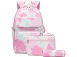 Zaino Scuola Ragazze Adolescenti Signore Borsa Scuola Set Zaino Leggero Per Ragazze Ragazzi Scuola Tempo Libero Con Borsa Pranzo E Portamatite