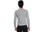 Camicia Da Uomo A Maniche Lunghe Con Scollo Rotondo. Grigio Screziato. : S