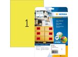 Herma 5148 5148 Etichette A4 Giallo Neon 210X297 Mm Carta Opaca 20 Pz.