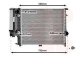 Van Wezel 06002122 Radiatore Radiatore Acqua Radiatore Motore Per Bmw 5 Berlina (E34) 5 Touring (E34)