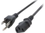 Efb EK462.1,8 Efb Netzkabel Usa/Nema 5-15P-C13 180°,Sw,1.8M,3Sjt Awg14X3C