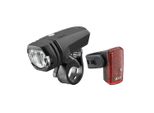 Faro Ricaricabile Axa 'Greenline 50 Set', Led, Con Luce Posteriore, Cavo Usb, Nero (1 Set)