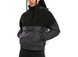 DáMská VěTrovka Urban Classics Donna Sherpa Mix Pull Over Jacket Nero/Nero - M