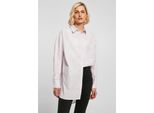 DáMská KošIle Urban Classics Ladies Oversized Stripe Shirt Bianco/Lilla - S